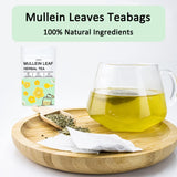 Organic Mullein Leaf Tea Lung Detox Cleanse Tea, 20 Tea Bags