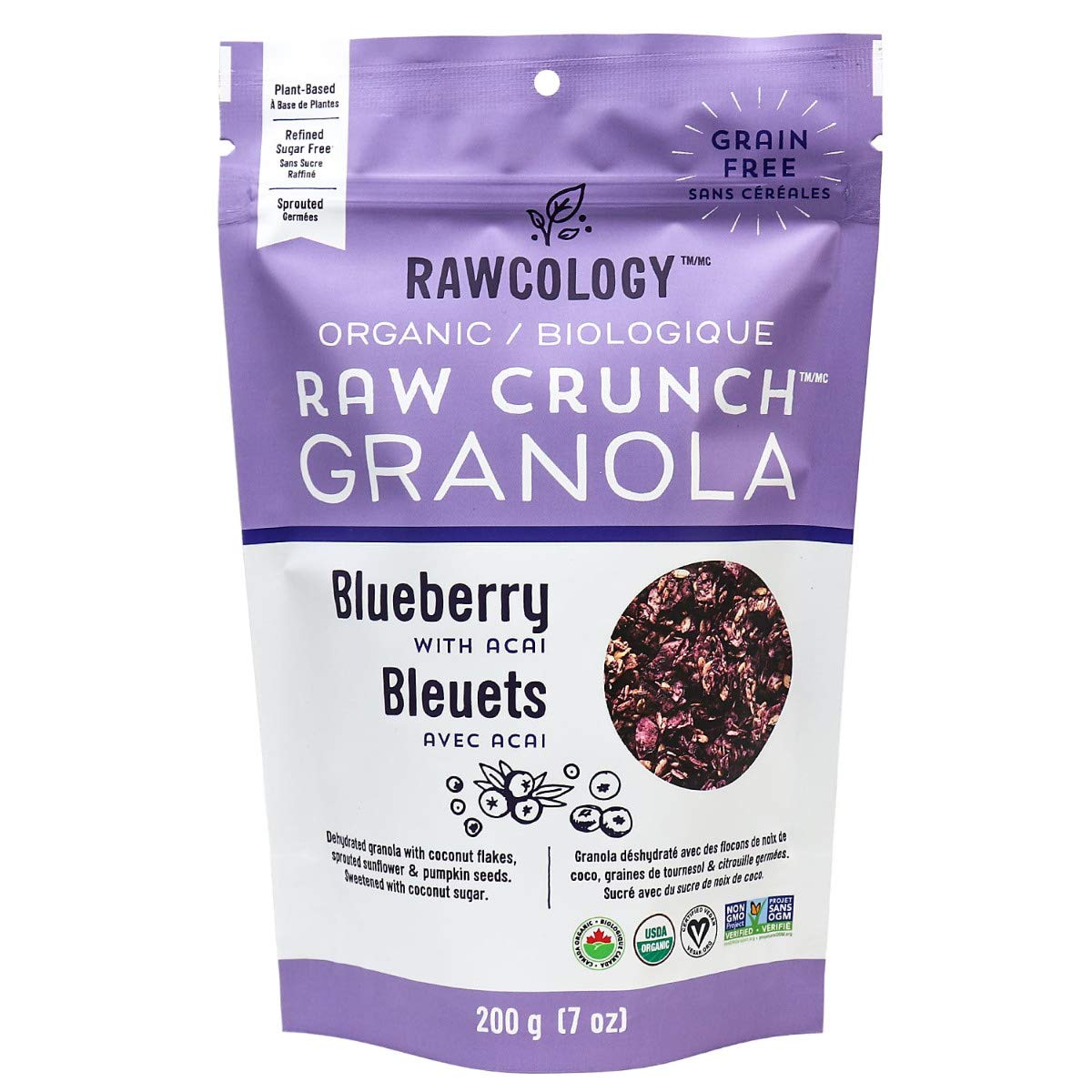 Rawcology Organic Blueberry Raw Crunch Granola, 200 GR