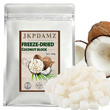 1.1 Ib Freeze-Dried Coconut Chunks, Unsweetened Dehydrated Coconut Flakes, 500g, Plant-Based Snack for Breakfast, Desserts, Smoothies