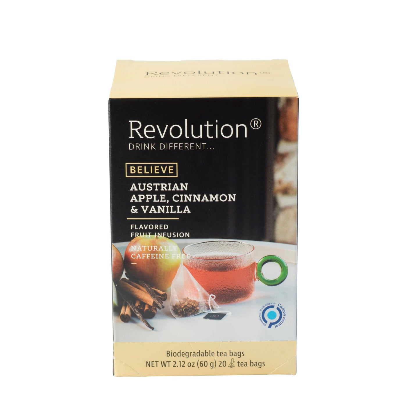 REVOLUTION TEA® Austrian Apple, Cinnamon & Vanilla Fruit Tea [THE ORIGINAL] - Premium Full Leaf Tea - Biodegradable Infuser Tea Bags - Flavored Fruit