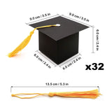 INKNOTE 32 Pcs Graduation cap gift box Graduation party favors mini cap candy boxes Class of 2026 Grad hat favor boxes for Graduation party decoration