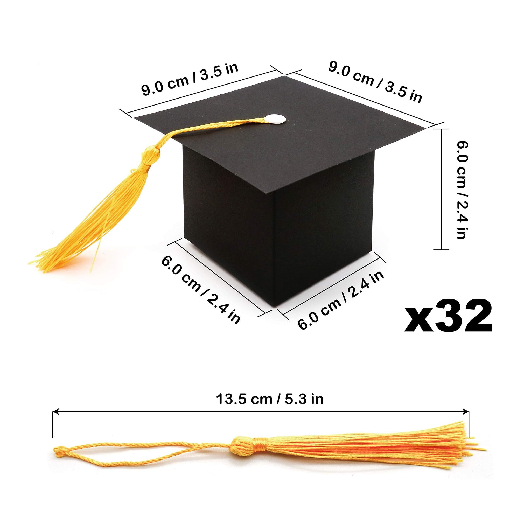 INKNOTE 32 Pcs Graduation cap gift box Graduation party favors mini cap candy boxes Class of 2026 Grad hat favor boxes for Graduation party decoration