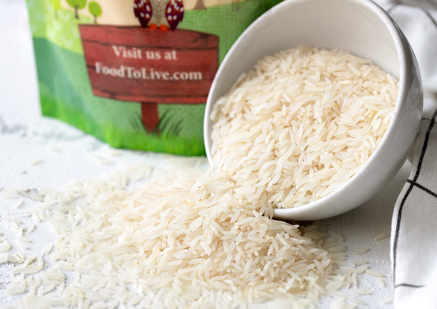 Food to Live - Jasmine White Rice, 1 Pound - Long-Grain, Raw, Vegan, Kosher, Bulk. Fluffy Texture. Perfect Side Dish. Great for Stir-Fried Vegetables, Stews, and Thai Curries