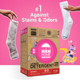 WBM Laundry Detergent Pods, Autumn Scent - 128 Pods in Recycleable Packaging for 10x Ultra Power Cleaning, Odor Defense for Activewear & Sports Shirts