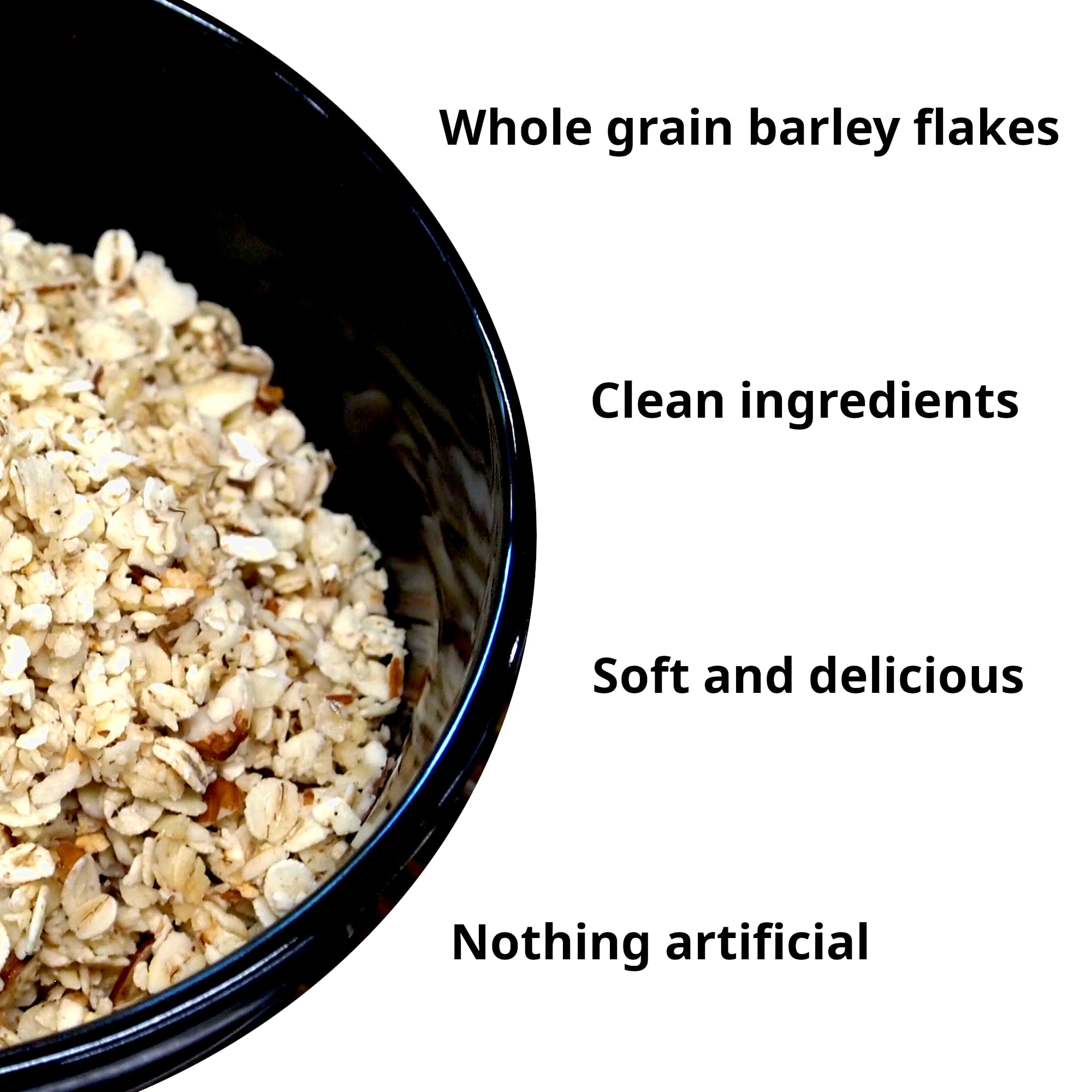 Burl Barley Granola, Vanilla Almond Granola, Barley Grain, 1 lb, 2 pack, Whole Grain Rolled Barley Cereal, Clean Ingredients, Nothing Artificial