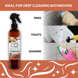 Natural Pumpkin Spice Bathroom Cleaner (Pack of 6, 8 fl. oz each, 48 fl. oz total) - Fast Acting, All Purpose Spray for Toilet, Shower, Tile, & Sink