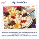 Schoolyard Snacks Keto Cereal - Cinnamon Bun |12g Protein, Low Carb, Low Sugar, Low Calories | Gluten-Free, Grain-Free, Keto-Friendly | Healthy