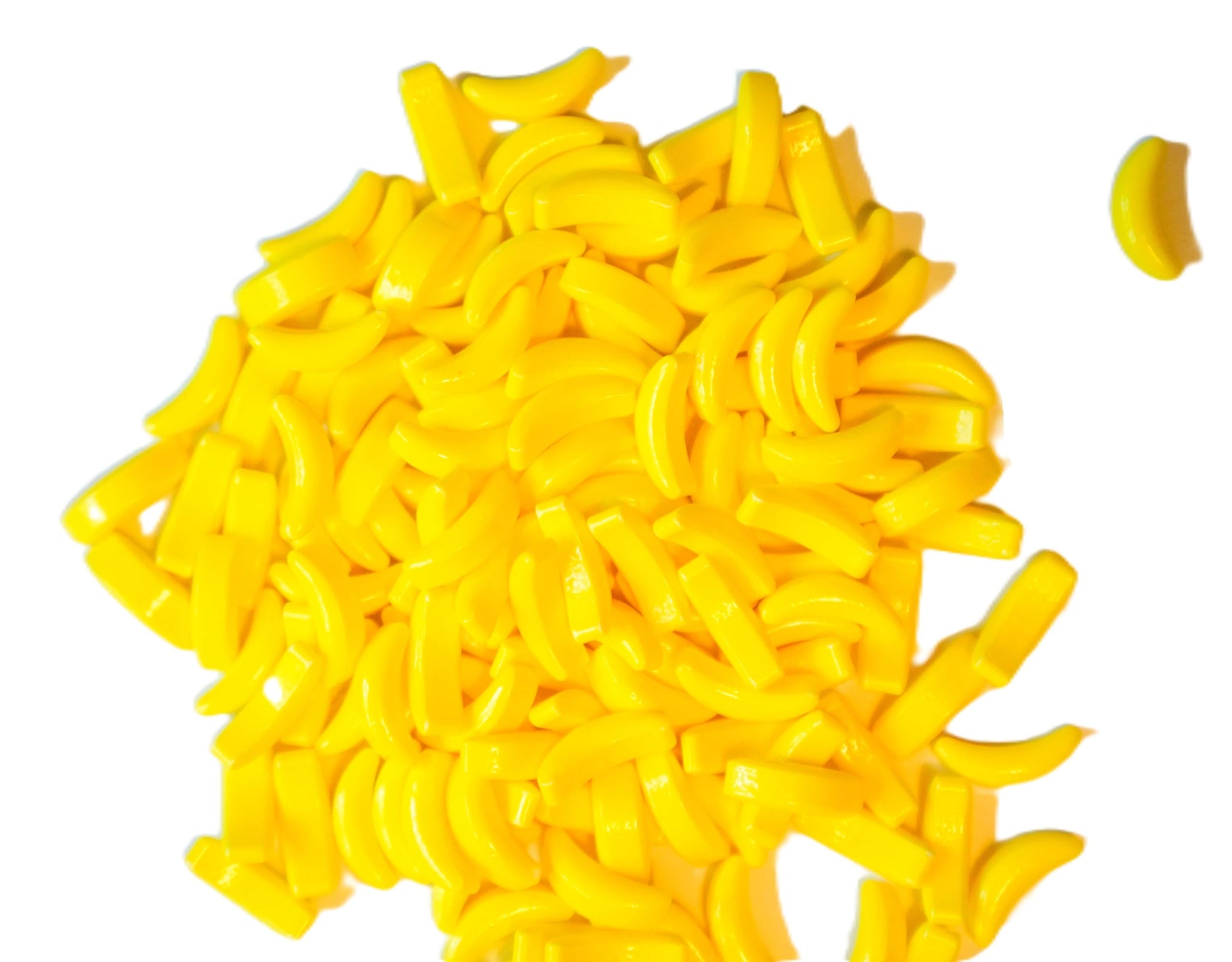 Banana Shaped Candy - 1 lb Bulk Bag of Crunchy Fruit Flavor Nostalgic Retro Treat