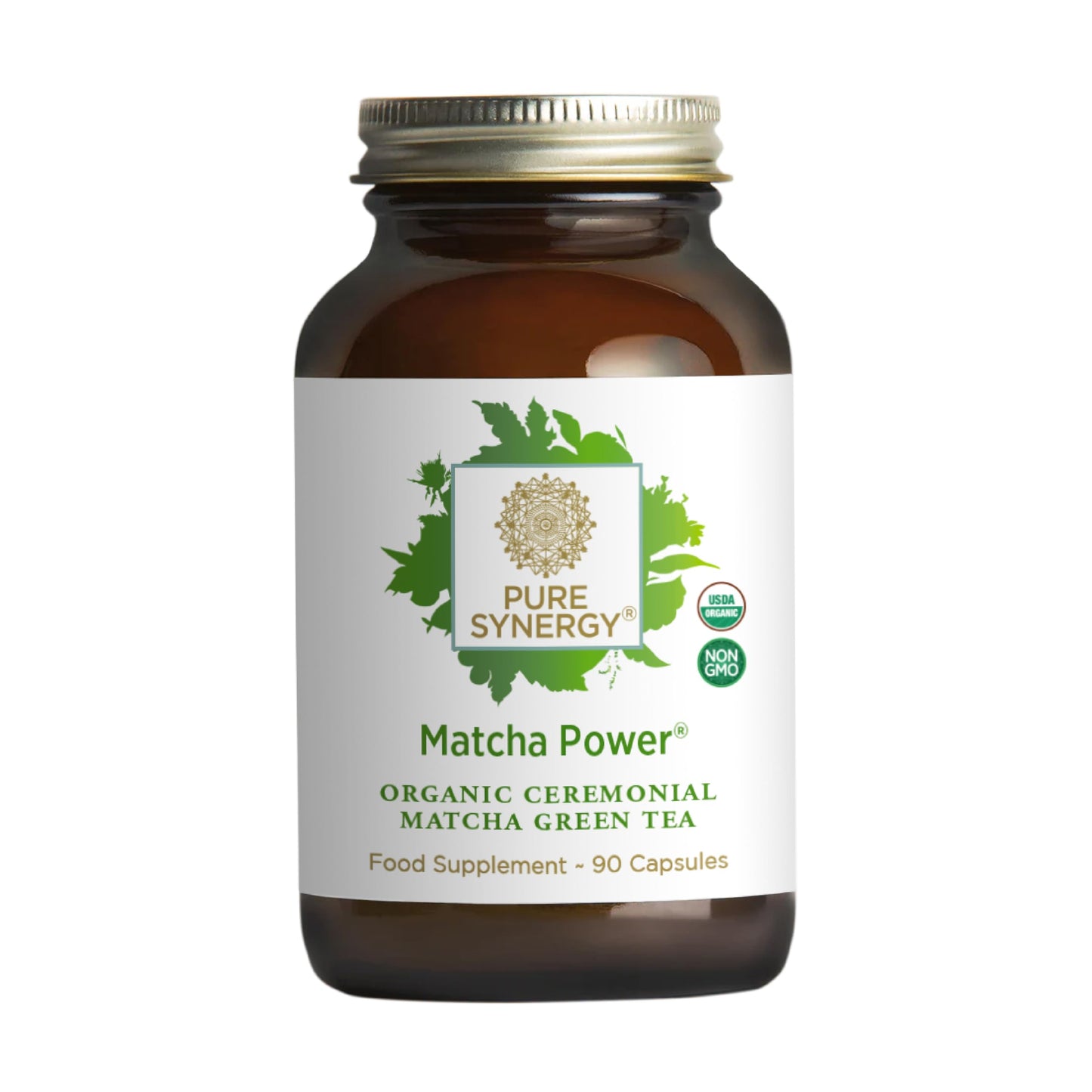 PURE SYNERGY Matcha Power | Organic Matcha Green Tea Capsules | Ceremonial Grade Supplement with EGCG | for Enhanced Energy & Alertness (90 Capsules)