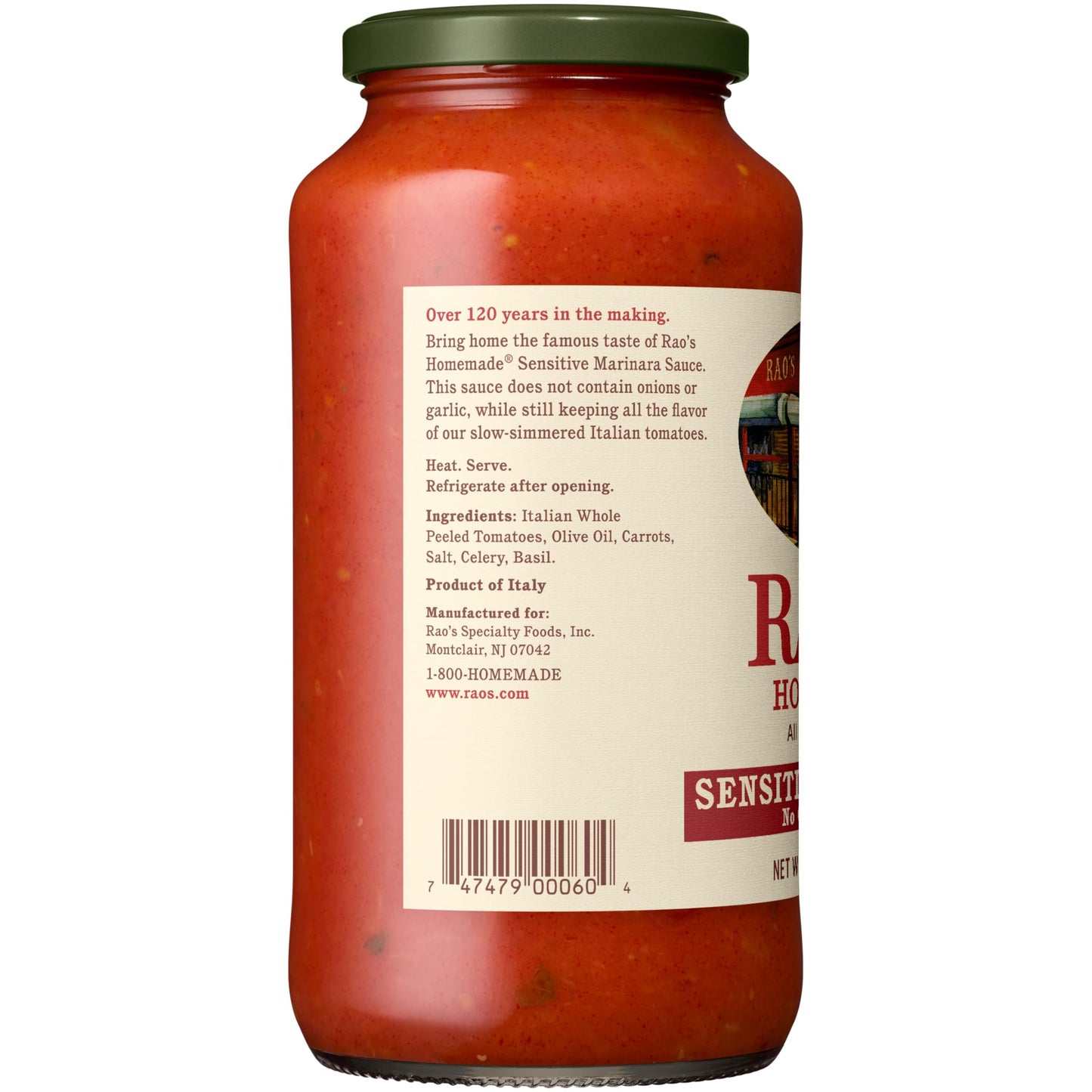 Rao's Homemade Sensitive Sauce Made with Italian Tomatoes, 24 oz