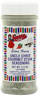 Bolner's Fiesta Extra Fancy Uncle Chris Steak Seasoning, 5.5 Ounces
