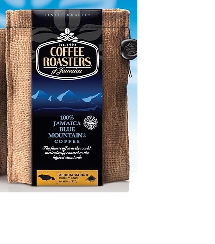 Jamaica Blue Mountain Coffee , Certified 100% Pure, Roasted Ground in a 1lb Sac