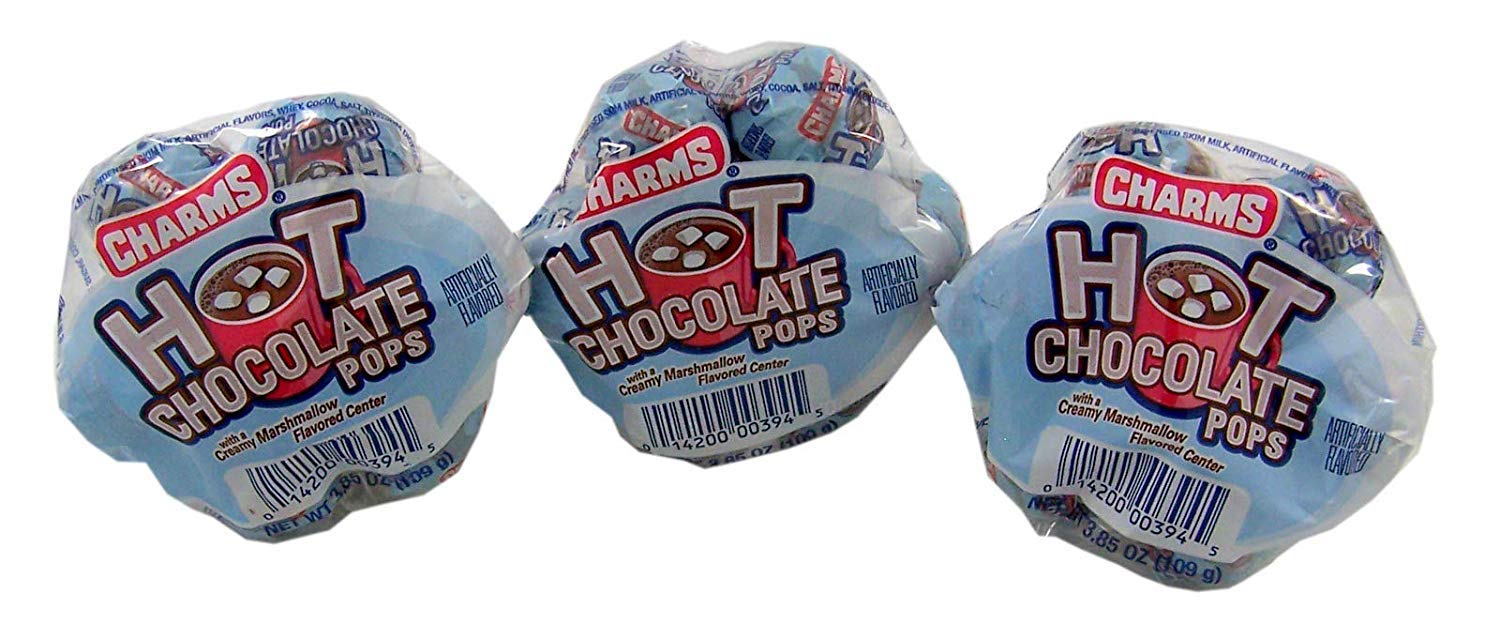 Hot Chocolate Pops with Marshmallow Flavored Center, 3 Packages of 7