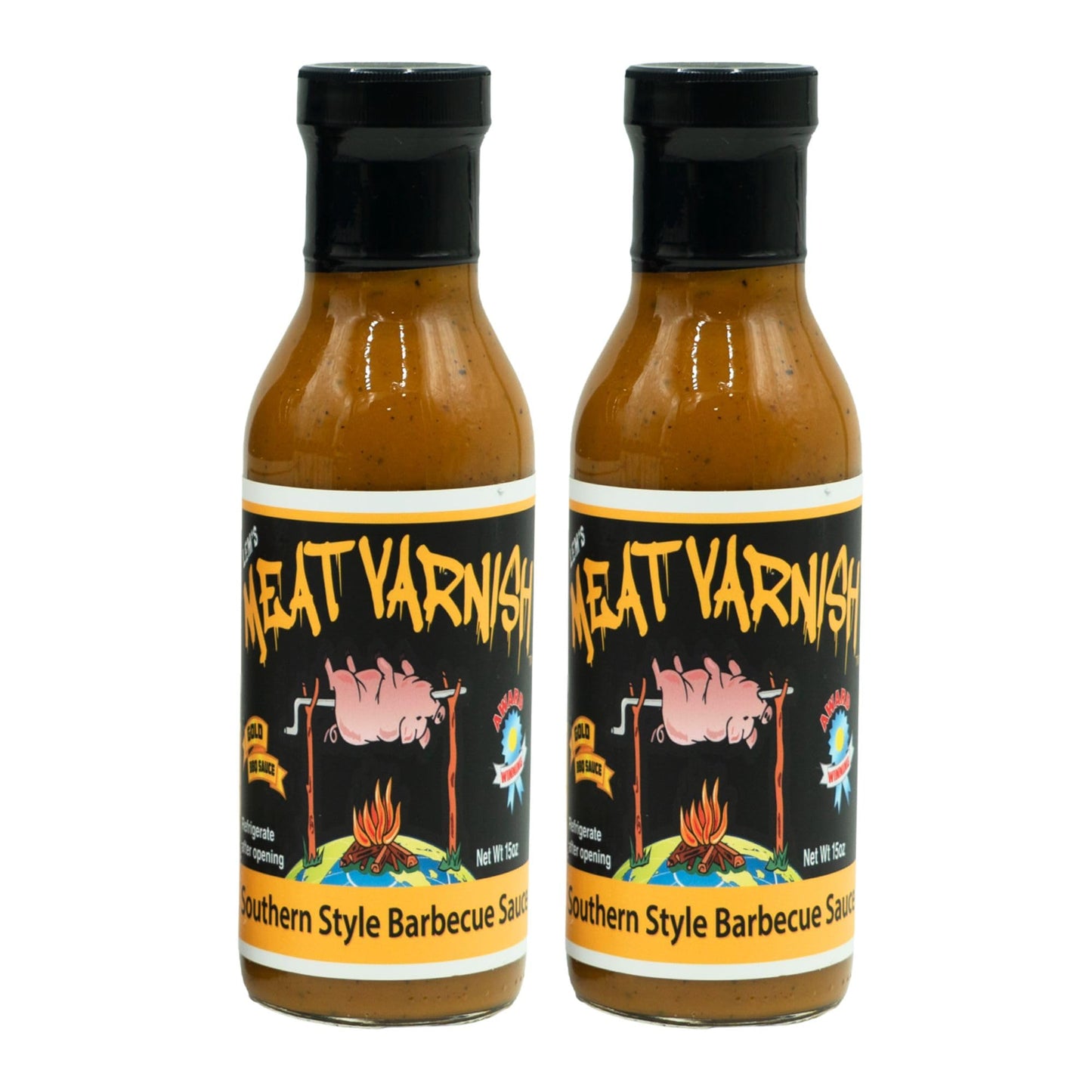 Lem’s Meat Varnish BBQ Sauce - 12 oz Gold Mustard Barbecue Sauce 2-pack