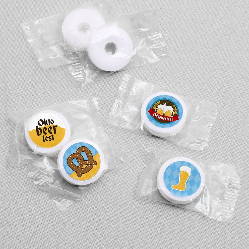 Oktoberfest - German Beer Festival Favors - Round Candy Stickers - 108pc