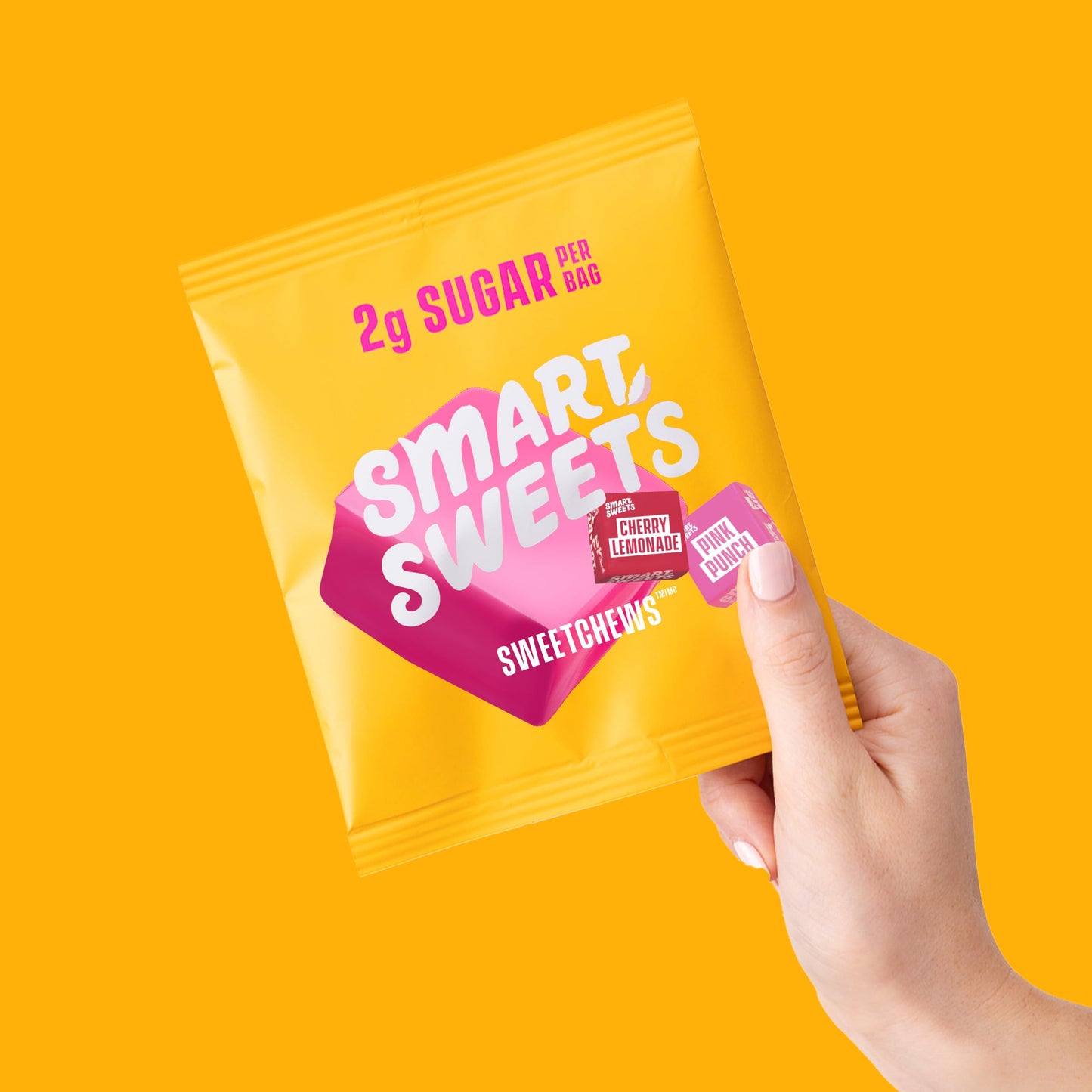 SmartSweets SweetChews Chewy Candy, Gluten Free, Plant Based, Healthy Snacks for Adults & Kids, Low Sugar, Pink Punch & Cherry Lemonade, No Artificial