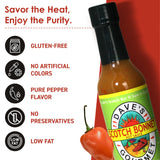 Dave's Gourmet The Slow Burn Bundle - Scotch Bonnet, Hurtin Habanero, & Crazy Caribbean, 5 oz Hot Sauce Bottles (Variety Pack of 3) - Gluten-Free, No