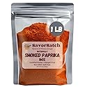 SavorSatch Smoked Paprika - Naturally Smoked Sweet Paprika, Certified Kosher, 16 Ounce (1 Pound) Resealable Pouch | Bulk Spice for Cooking, Seasoning