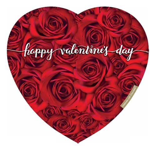 Elmer Chocolate Red Rose Wrap Heart Shaped Box - 12 oz - 30 Pieces - Perfect for Valentine's Day and Giving to that Special Someone
