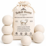 Wool Dryer Balls XL 6-Pack - 100% New Zealand Wool Laundry Balls - Natural Fabric Softener Alternative to Dryer Sheets - Reduces Static, Wrinkles