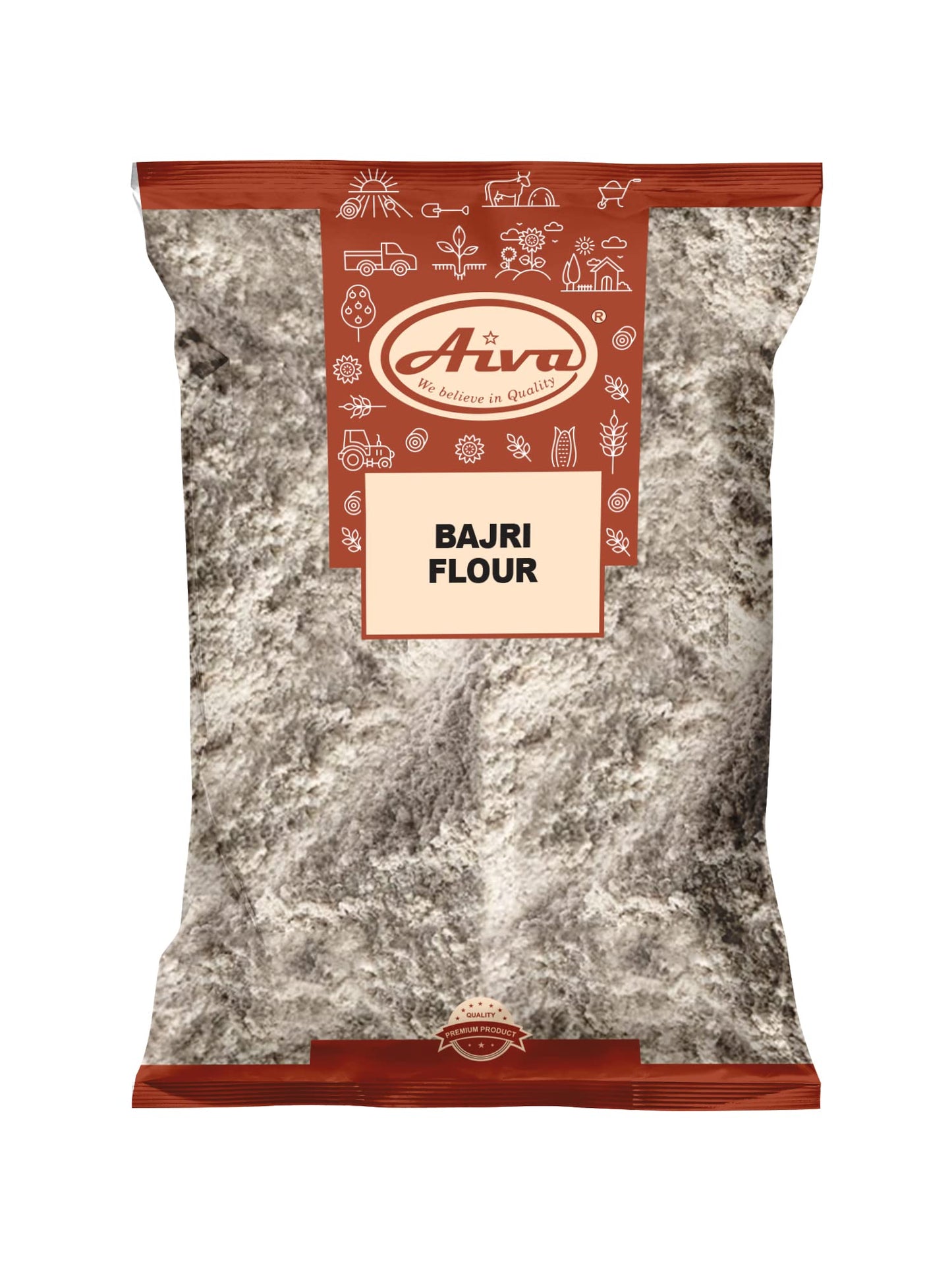 AIVA Pearl Millet Flour | Bajri Flour 2 Pound Bajra Atta, Bajri ka Atta, Bajri Flour