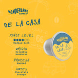 Wonderland Coffee | De La Casa Coffee B-Pods | Only Compatible with Bruvi Single-Serve Coffee Brewer | Includes 60 Pods