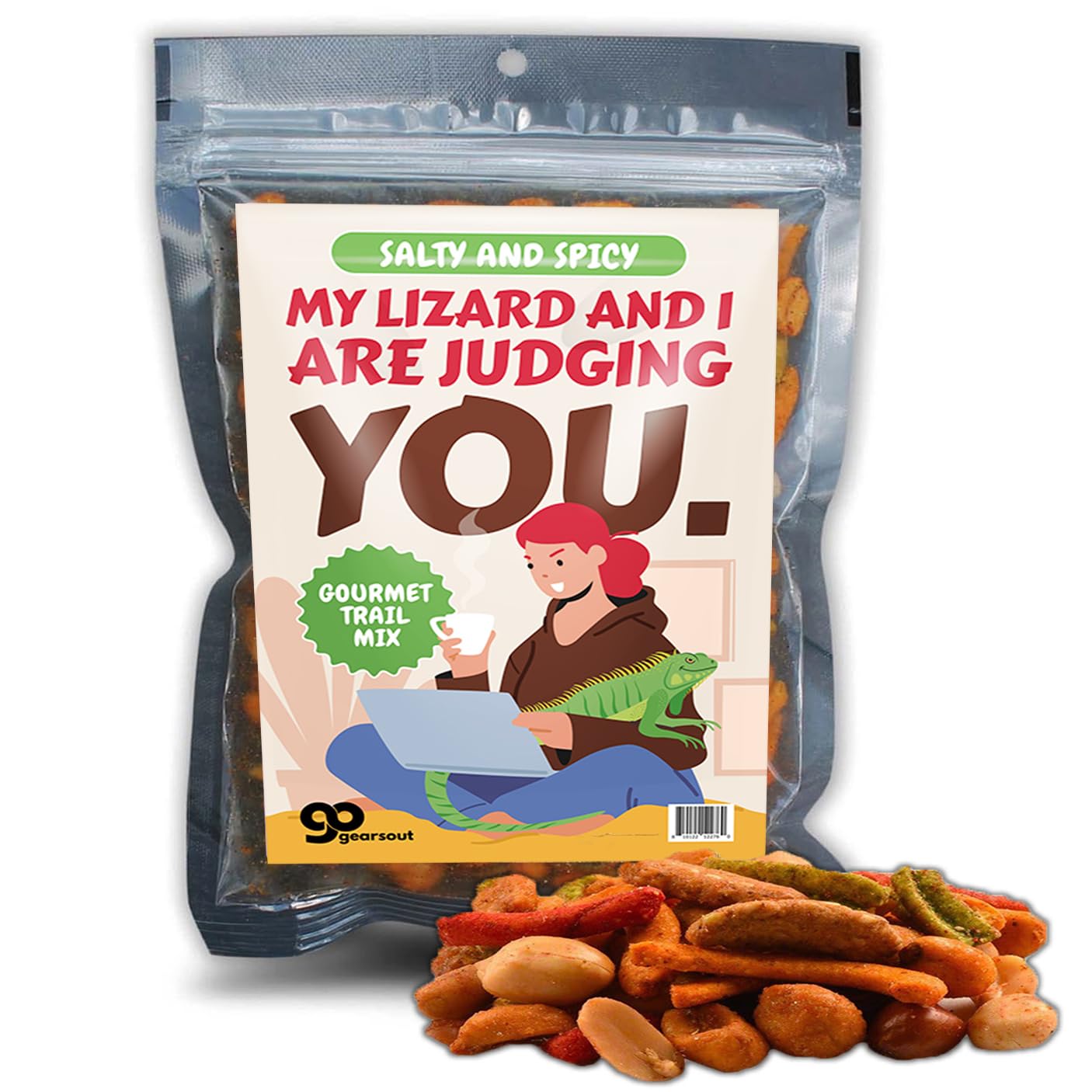 Savory My Lizard & I Trail Mix -Fun Snack for Animal Lovers - Nut Mix for Healthy Crunchy Snacking - Unique Gift -Quality Ingredients