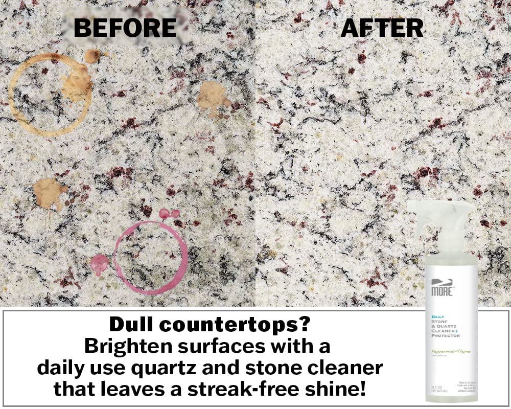 MORE Stone & Quartz All Purpose Cleaner + Protector Refill (Advanced Formula) for Natural Stone and Tile Surfaces, Household Cleaning [Gallon / 128oz]