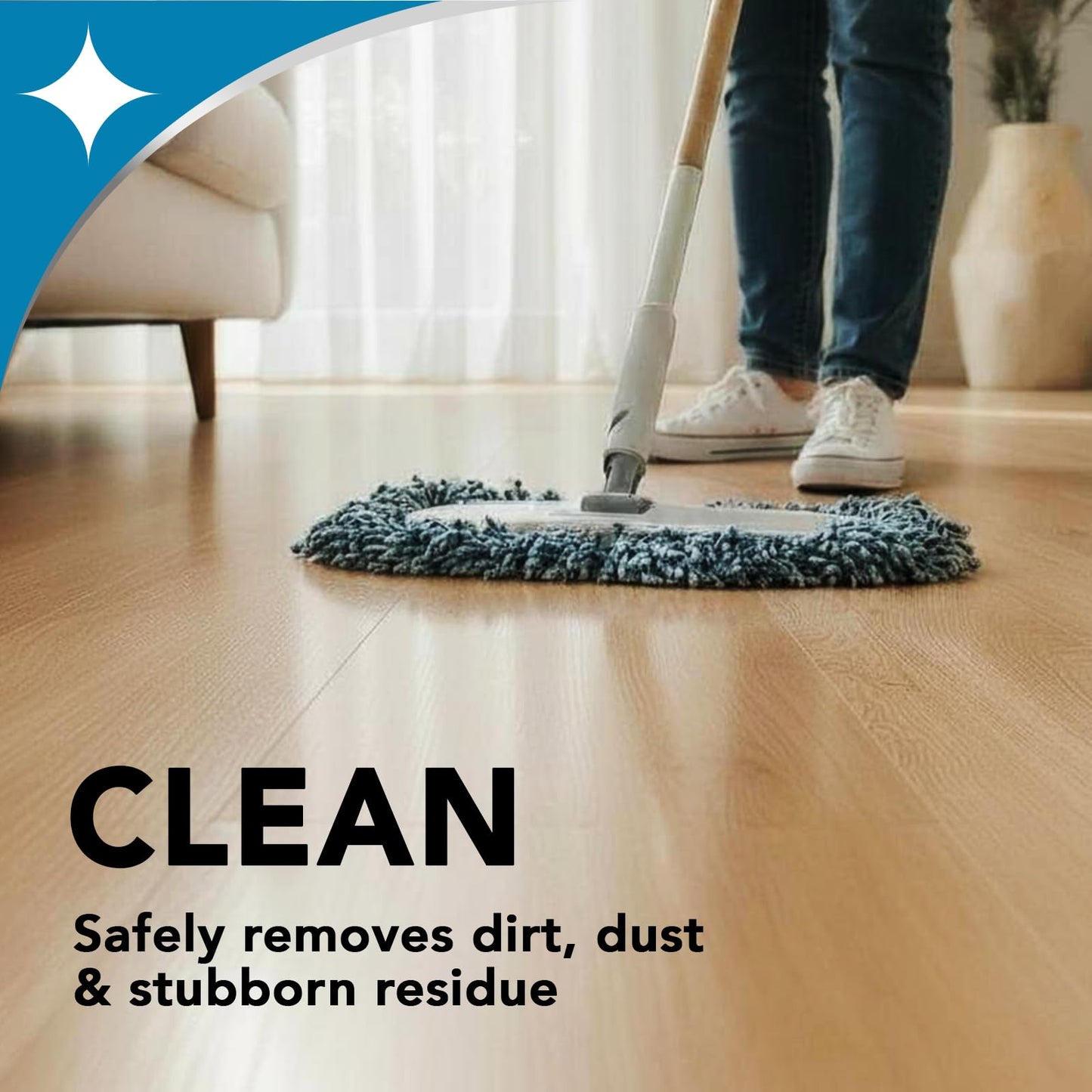 Weiman Hardwood Floor Cleaner for Finished Hardwood, Engineered Flooring, Vinyl & Laminate Surfaces - Streak-Free Shine, No Residue - 32 oz (2 PACK)
