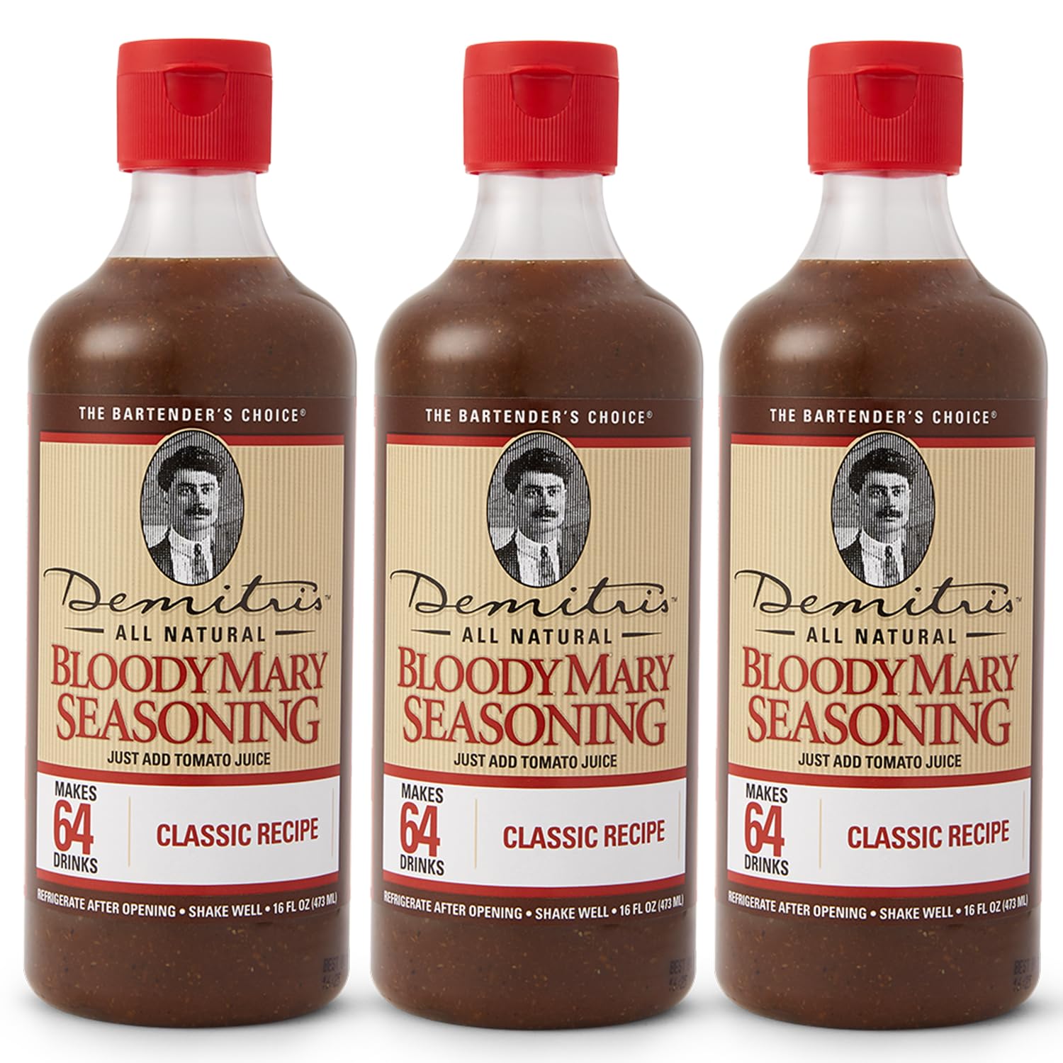 Demitri's Bloody Mary Seasoning Classic Recipe - Bloody Mary Mix - Concentrated Drink Mixer - Bold Rich Flavor - Perfect for Home Brunch Parties
