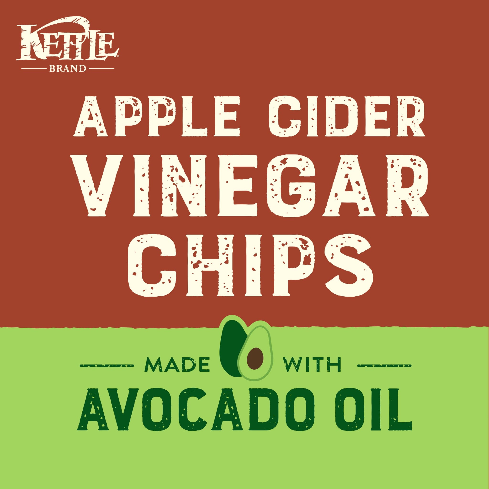 Kettle Brand Made with Avocado Oil Apple Cider Vinegar Chips, 6 Oz Bag