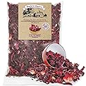 Hibiscus Tea Flowers - 1 Pound Resealable Bag - All Natural, Agua De Jamaica Leaves- Sun Dried Hibiscus- For Hot Or Cold Brew Tea