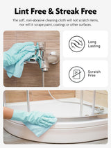 Fantasticlean Microfiber Cleaning Cloth Roll -75 Pack, Tear Away Microfiber Towels, 12" x 12", Reusable, Washable, Scratch Free, Ultra Absorbent