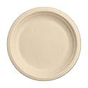 Responsible Products 100% Compostable 6 Inch Paper Plates Brown (50 Pack), Disposable Plates Heavy Duty, Paper Dinner Plates, Dessert Plates, Made