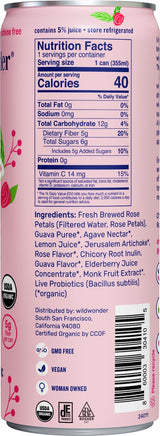 Wild Wonder Organic Guava Rose Prebiotic & Probiotic Drink, 12 FZ