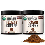 La Republica organic Instant Coffee 2 Pack (35 Servings), Medium Roast, Toasted Caramel Notes, fair Trade Arabica, USA Made (70 Servings)