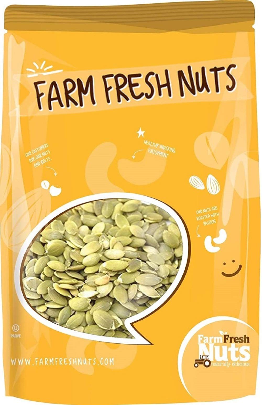 Dry Roasted Pepitas/Pumpkin Seeds with Himalayan Salt (2 Lbs.) - Roasted to Perfection in Small Batches for Added Freshness - Vegan & Keto Friendly