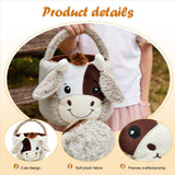 Easter Basket, Cute Cow Plush Baskets, Easter Egg Hunt Buckets, Easter Decorations Indoor Outdoor, Cute Easter Gifts for Kids, Adults, Teens