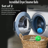 Incrediball - Dryer Steamer Balls Releases Steam to Create A Smooth Look to Any Laundry and Soften Clothes Set of Two