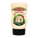 Tazah Lebanese Garlic Sauce 9.34 Fl Oz Squeezable Bottle Authentic Middle Eastern Creamy Garlic Dressing Great for Shawarma Falafel & More (??? Toum)