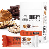 Genius Gourmet Crispy Protein Treat, Chocolate Peanut Butter, Keto Snack, Low Carb, Low Sugar & Gluten Free, Protein Snacks for Adults, 10G of Whey