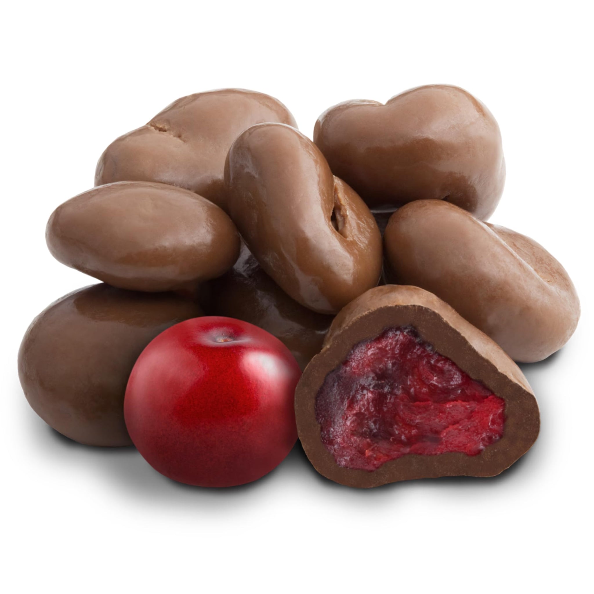 Milk Chocolate Covered Cranberries, Gourmet, Antioxidant Rich Bulk Chocolate Cranberries, by Queen City Candy Cave (8 oz)