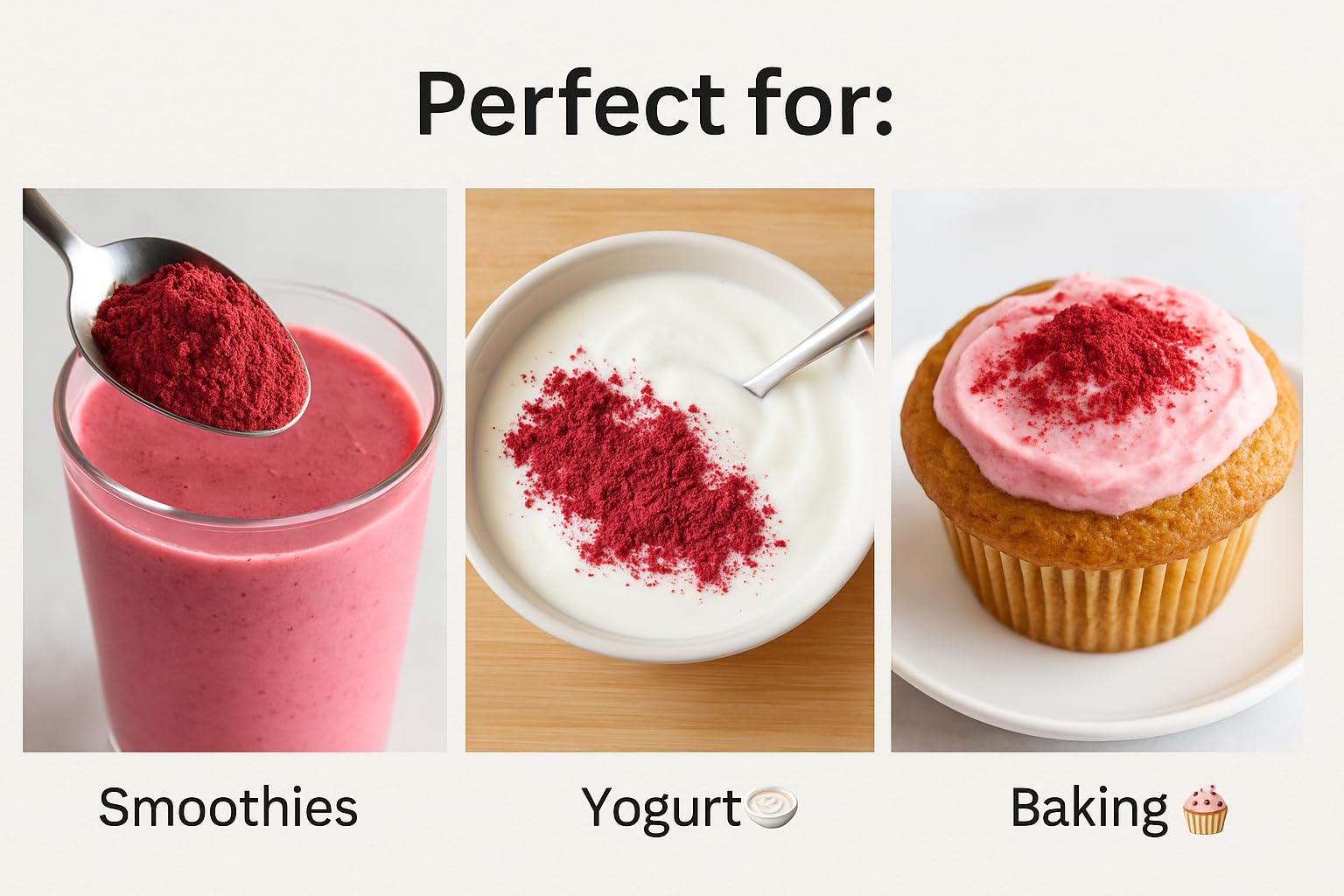 Panfruit Freeze-Dried Organic Fruit Powder Variety Pack - Blueberry, Raspberry & Strawberry - No Sugar Added, Non-GMO - Smoothie & Baking Mix, 3 x 3.5