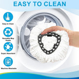 Mop Head Replacement for O Cedar, Spin Mop Replacement Head for Ocedar Easywring 1 Tank System, Mop Heads Includeds 6 Mop Replacement Heads, 1 Spin