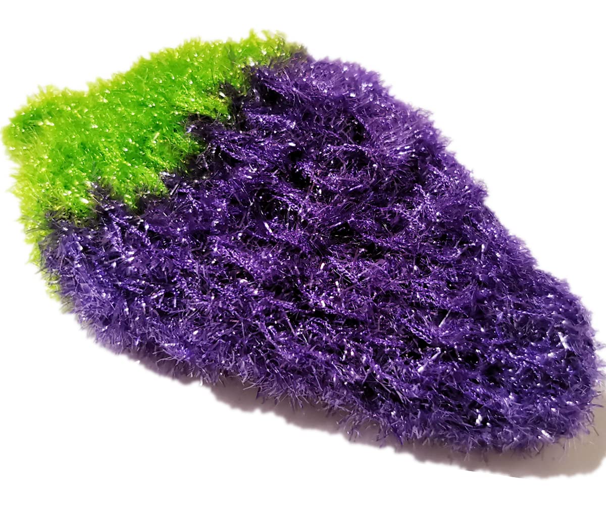 Cute Fruit Strawberry Acrylic Dish Scrubber Non-Scratch Washing Sponge Rag Clean Cloth Purple Pack of 2