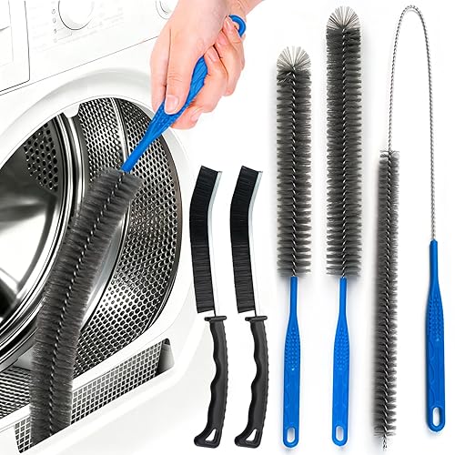 Yicyio Dryer Vent Cleaner Kit, Long Flexible Coil Dryer Lint Remover Brush with Vent & Lint Brush, Multi-Purpose Appliance AC Refrigerator Coil