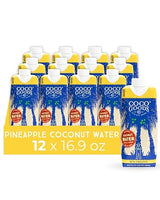 CocoGoods Co Single-Origin Natural Coconut Water with Fresh Pineapple Juice 16.9 fl. oz, 12 pack