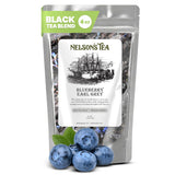 Nelson's Tea Blueberry Earl Grey Loose Leaf Tea w/Blueberries & Cornflower Petals - 4oz Refreshing Twist on Classic Earl Grey w/Natural Flavors