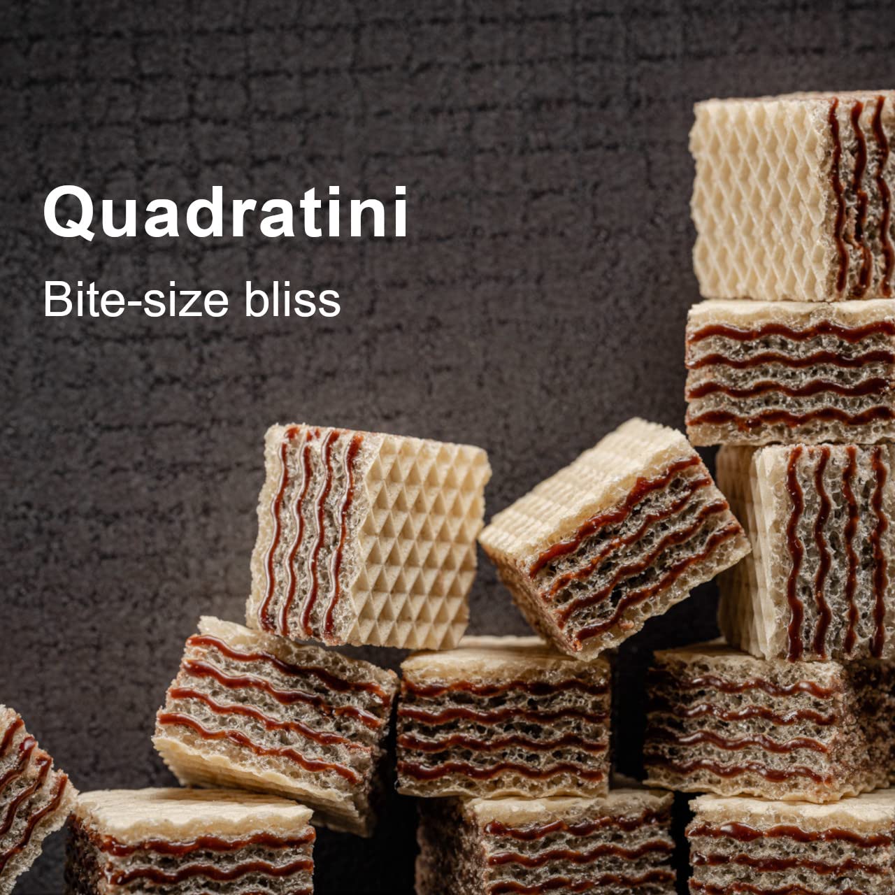 Loacker Quadratini Espresso bite-size Wafer Cookies| LARGE Pack of 1 | Crispy Wafers with 4 creamy layers of finest Espresso cream filling | great
