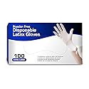 Chef's Star New Disposable Latex Gloves, Powder Free (100 Gloves Per Box) (Extra Large)